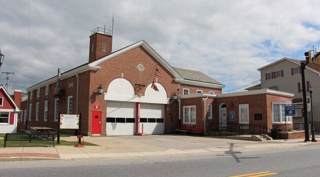 The Catonsville Firehouse, home of Baltimore County Fire Department Station 4