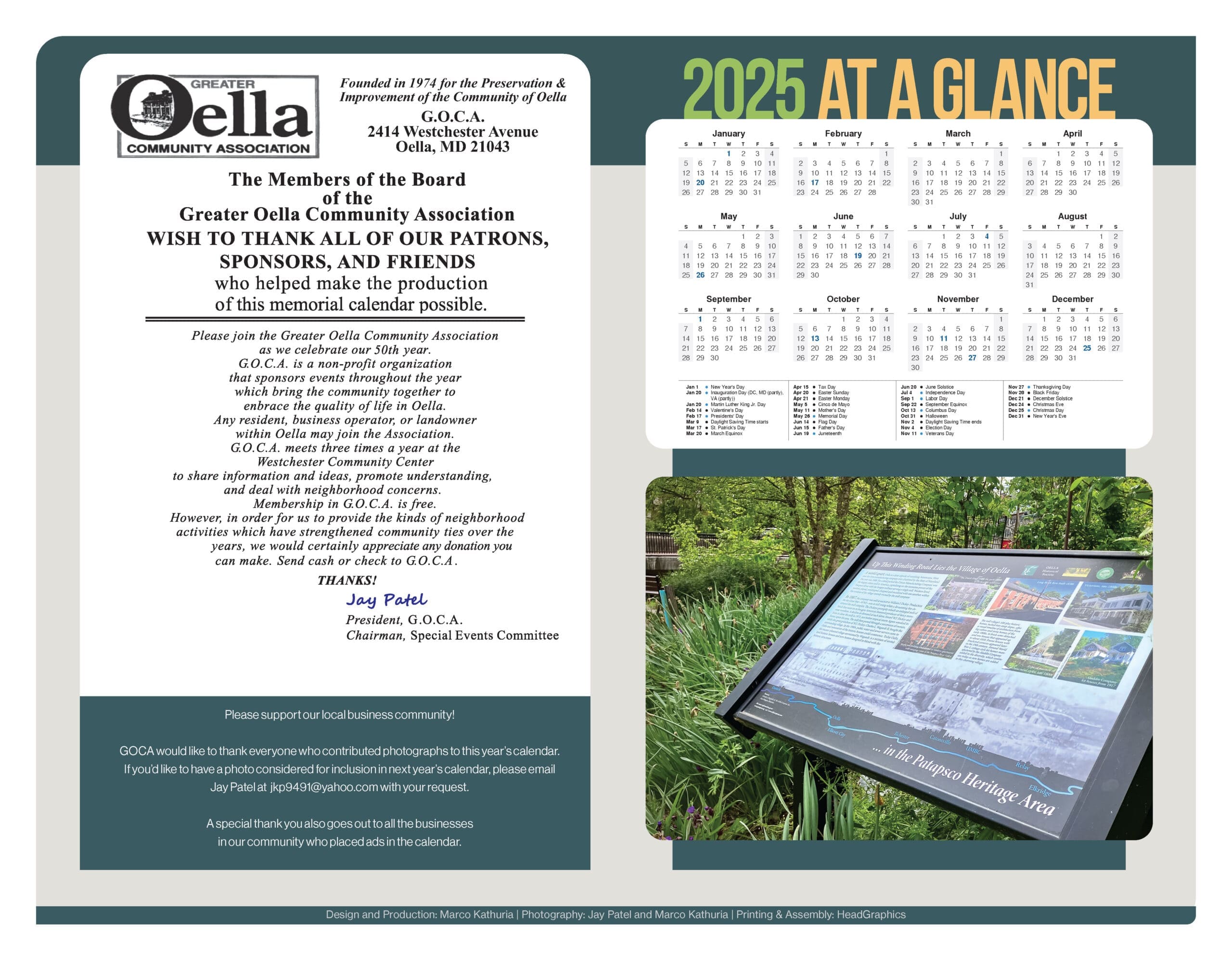 GOCA 2024 Calendar